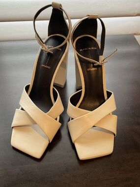 Black suede studio sandals new